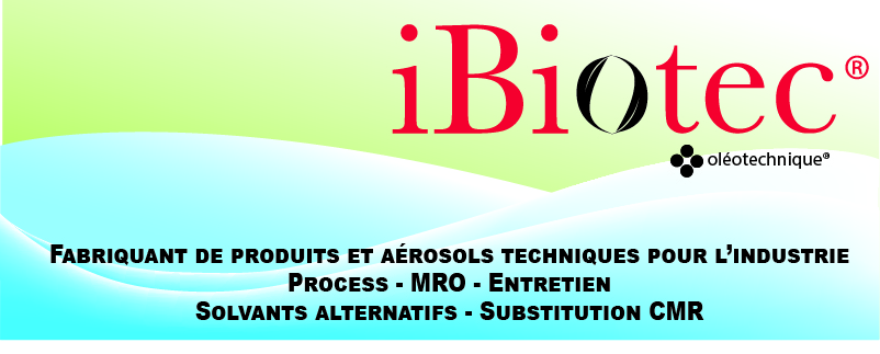 Ibiotec, solvant, dégrippant, galvanisant, graisse, huile de coupe, lubrifiant, industrie agroalimentaire, lubrifiant certifié NSF, démoulant plastique, produit soudage, protection anticorrosion, décapant, aérosol, dégraissant, nettoyant frein, détergent, détection fuite gaz, SOLVANTS